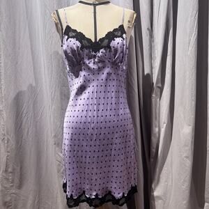 Vintage Silk And Lace Chemise Slip Dress Size 10